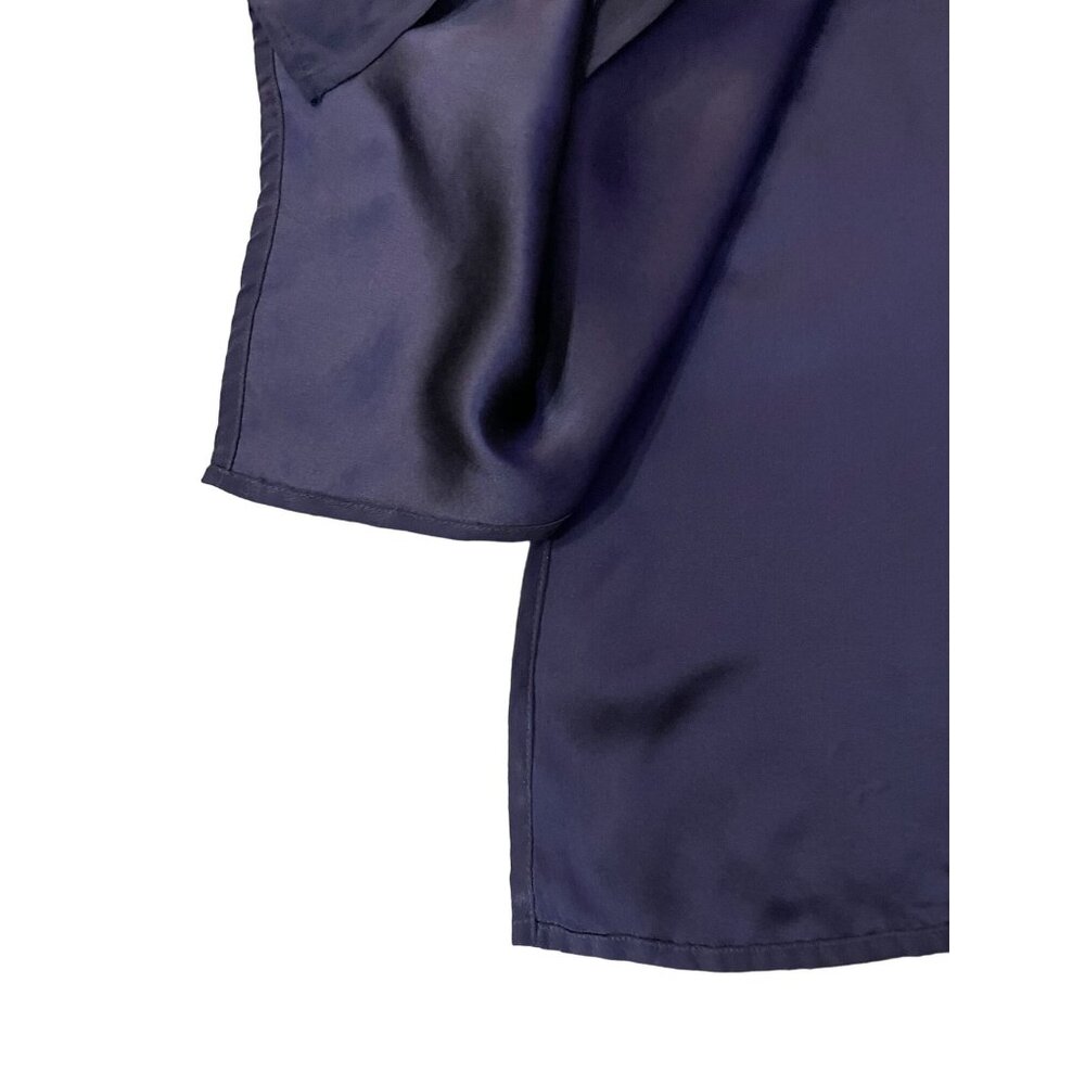 Eileen Fisher Cardigan Womens PS Petites Used Blue 100% Silk - Picture 12 of 14